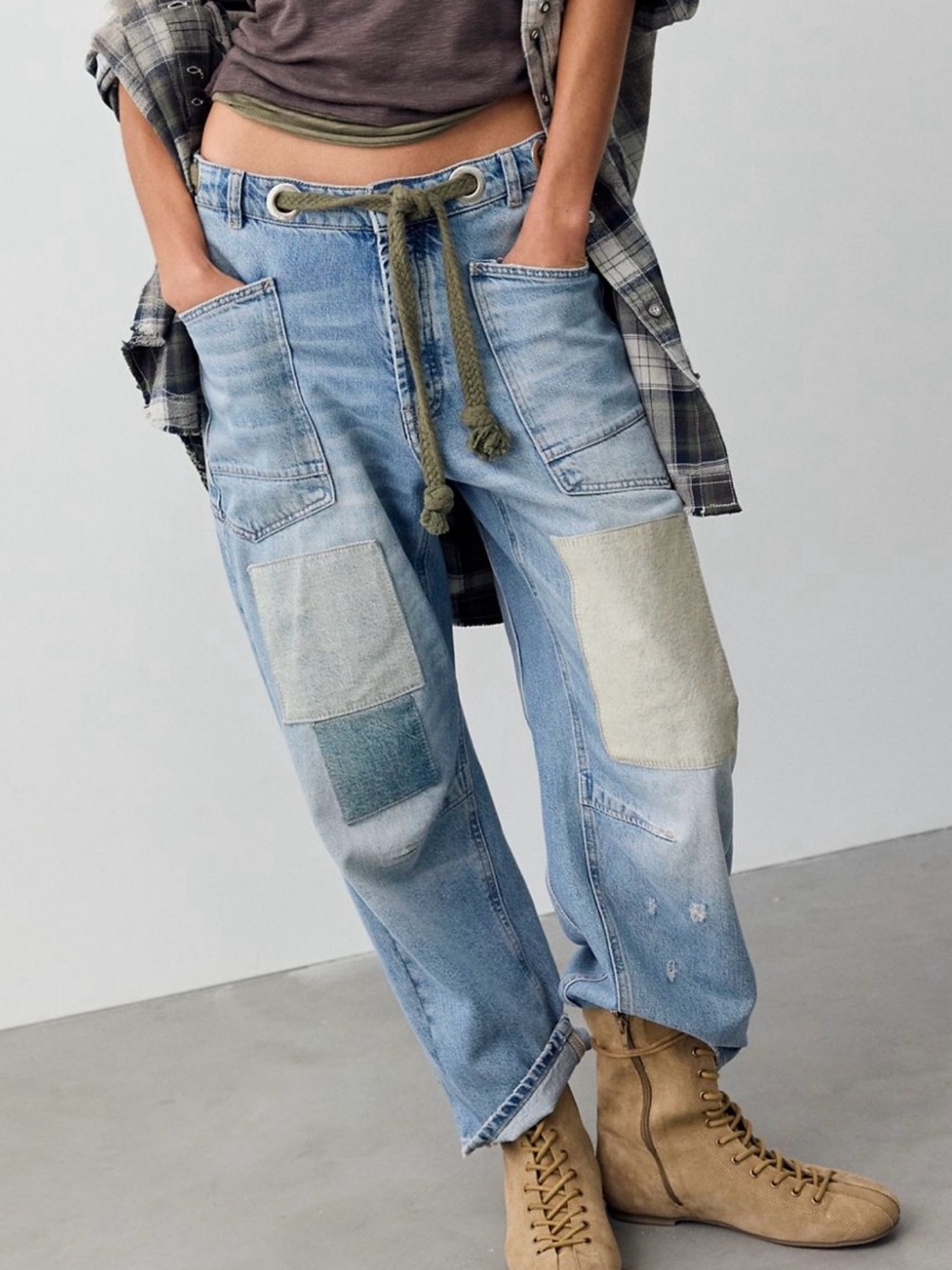Free People Moxie Barrel Jeans - Truest Blue Size 32 NWT RT $148